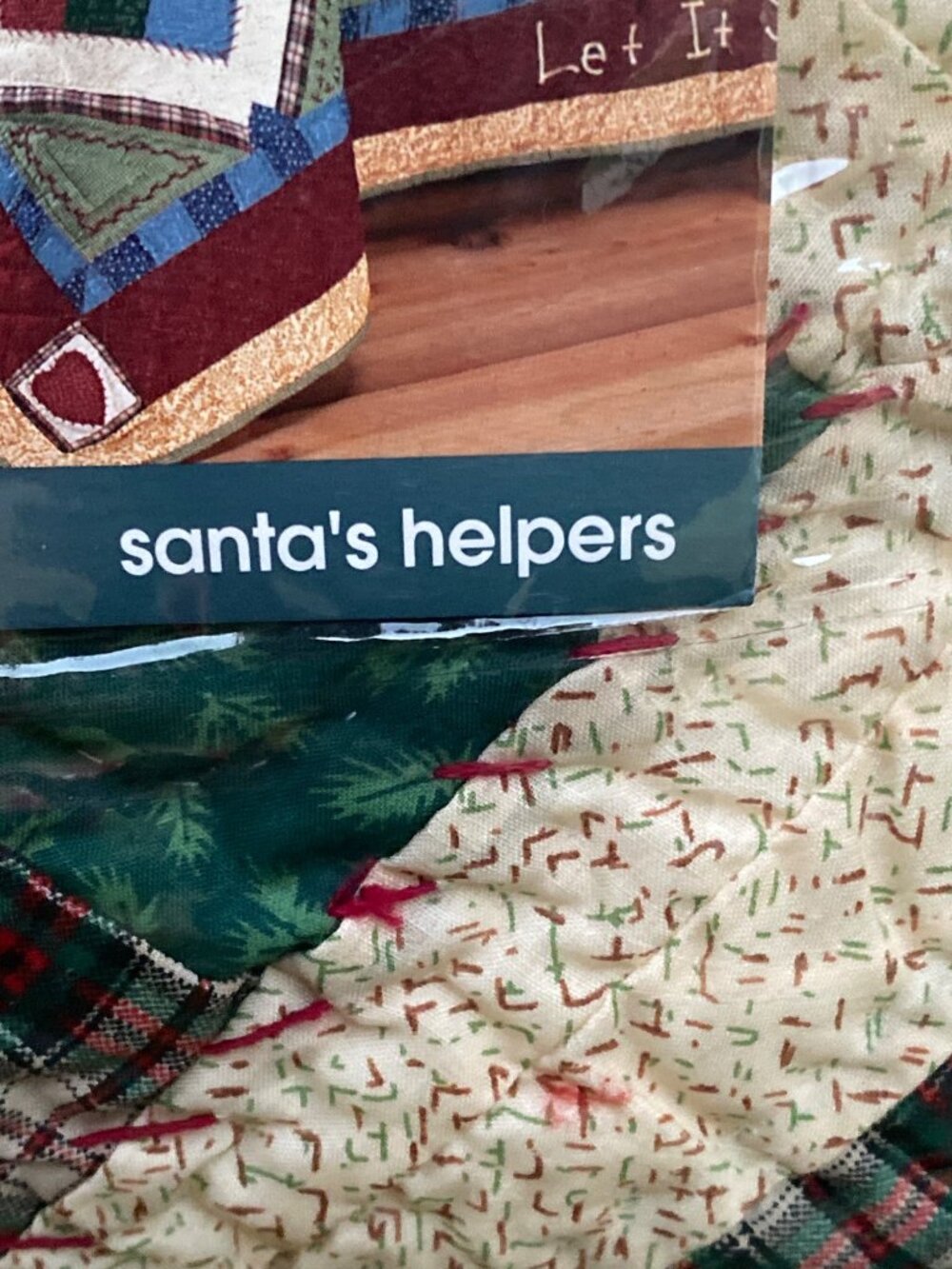 2003 JCPenney Santa's Helpers Christmas Patchwork Quilt Full Queen NEW - Picture 8 of 9